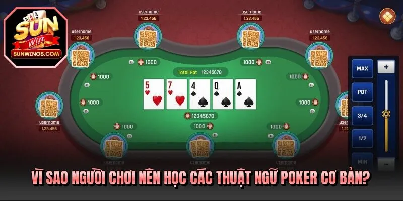 Vì sao người chơi nên học các thuật ngữ Poker cơ bản?